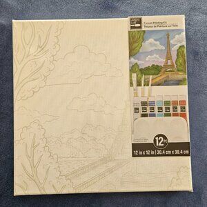 Artist's Loft - Canvas Painting Kit Eiffel Tower Paris France 12 x 12‎ in